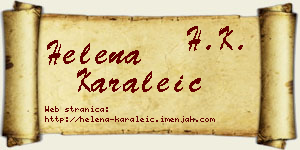 Helena Karaleić vizit kartica